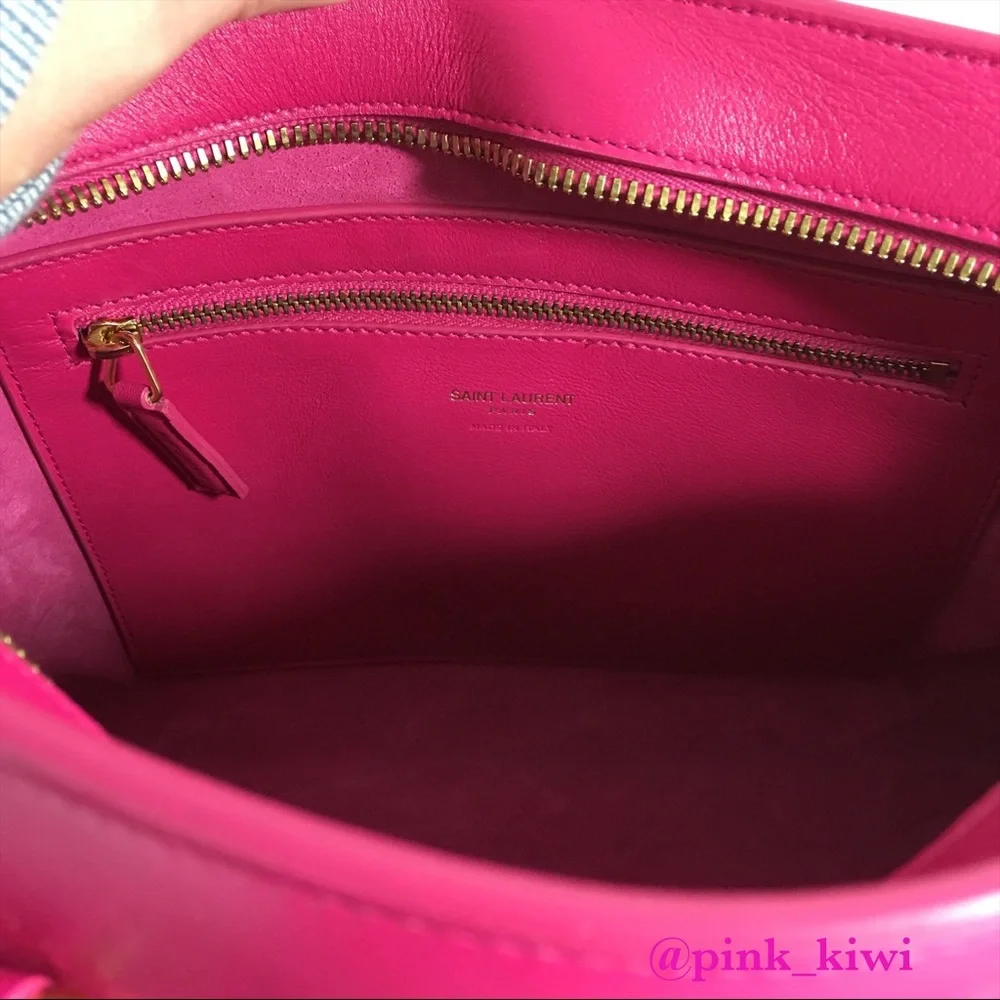 Saint Laurent Small Cabas Leather Satchel